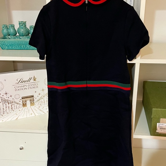 New Gucci 100% cotton dress dark blue web. - Picture 4 of 11